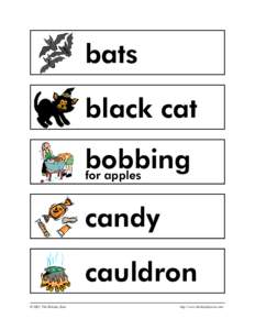 bats black cat bobbing for apples candy cauldron