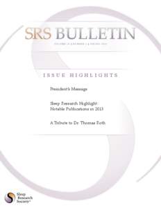 SRS Bulletin  |  Volume 20, Number 1  |  Spring 2014