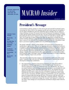MACRAO Insider  MICHIGAN ASSOCIATION OF COLLEGIATE REGISTRARS AND ADMISSIONS OFFICERS