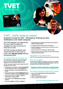 ide 2015 Course Gu school TAFE while at  nsw.edu.au/tvet