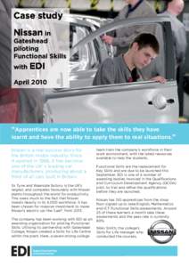 in Gateshead piloting Functional Skills with April 2010