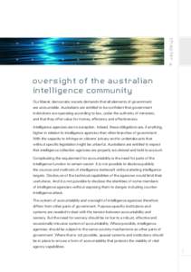 chapter 4  chapter 4 oversight of the australian intelligence community