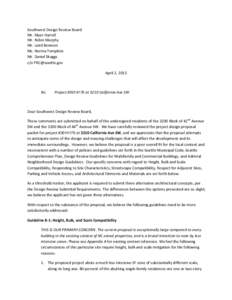 Southwest Design Review Board Mr. Myer Harrell Mr. Robin Murphy Mr. Laird Bennion Ms. Norma Tompkins Mr. Daniel Skaggs