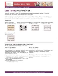 Liberal Welfare Reforms[removed] > old people  Case study: old people