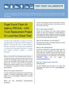 Puget Sound Clean Air Agency  – Liquid Natural Gas Truck Replacement Project for Local-Haul Diesel Fleet