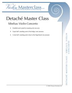 ViolinMasterclass The Sassmannshaus Tradition for Violin Playing .com  Detaché Master Class
