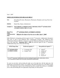 Piperidines / Schering-Plough / Carboxylic acids / Ethers / Medicaid / Loratadine / Cetirizine / Pharmaceutical drug / Step therapy / Chemistry / Organic chemistry / Organochlorides