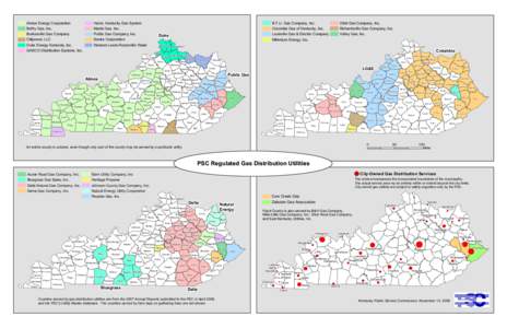 Atmos Energy Corporation Belfry Gas, Inc. Burkesville Gas Company Citipower, LLC Duke Energy Kentucky, Inc. GASCO Distribution Systems, Inc.