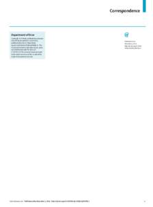 Correspondence  Department of Error Cowling BJ, Yu H. Ebola: worldwide dissemination risk and response priorities. Lancet 2014; published online Oct 21. http://dx.doi.