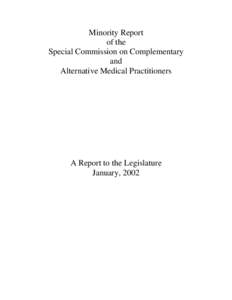 Microsoft Word - Final Commission report in opposition to licensure1-02.doc