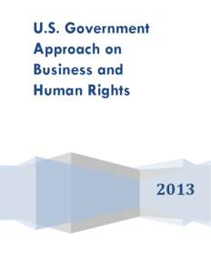 U.S. Government Approach on Business and Human Rights