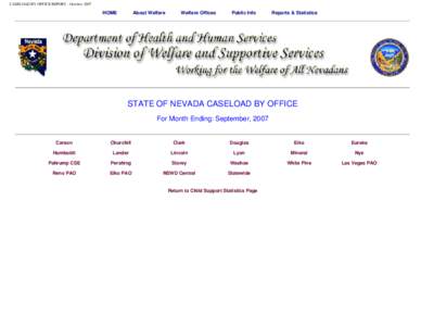 CASELOAD BY OFFICE REPORT - October, 2007