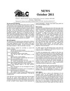 NEWS October 2011 Chairman – Russell Anderson, Unit 2/3, Sterling Ind Est, Carwood, Castleford, WF10 4PS Secretary - Graham Smith: “Stoneycroft” Godsons Lane Napton Southam Warks CV47 8LX Tel & Fax[removed] ===