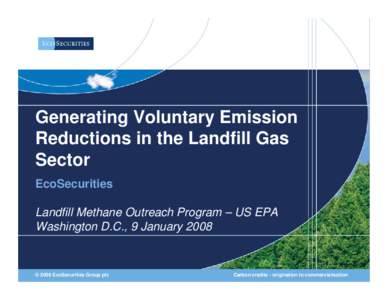 Generating Voluntary Emission Reductions in the Landfill Gas Sector