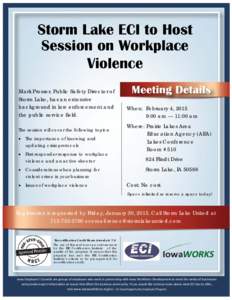 Storm Lake ECI Seminar on Workplace Violence