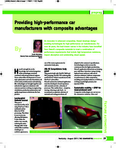 JCM66_Feature1_Mise en page:32 Page29  prepreg Providing high-performance car manufacturers with composite advantages