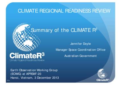 Microsoft PowerPoint - 3_Climate R3 Summary Presentation APRSAF20b.pptx[読み取り専用]