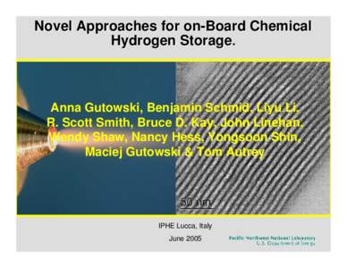 HYDROGEN STORAGE IN NANO-STRUCTURED MATERIALS.