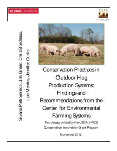 Lee Menius, Jennifer Curtis  Silvana Pietrosemoli, Jim Green, Chris Bordeaux, Conservation Practices in Outdoor Hog