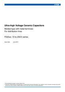 Ultra-high Voltage Ceramic Capacitors Molded type with metal terminals For distribution lines