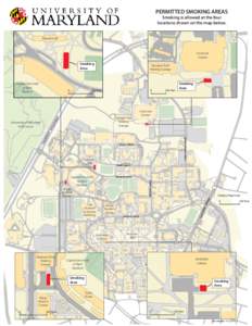 PERMITTED SMOKING AREAS Smoking is allowed at the four locations shown on the map below. Ellicott Hall