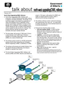 Talk about north west upgrading, Canadian Natural Resources Ltd. refinery