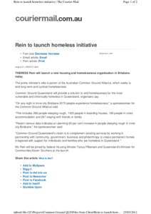 mhtml:file://Z:�jects�mon Ground QLD�es from Client�n to launch homeless initiative - The Courier Mail  21st Aug 20