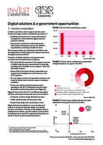 Digital solutions & e-government opportunities FIGURE 1: Government spending per capita 1.	Investor proposition Canberra provides a wide range of private sector investment opportunities including the provision of: