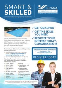 GET QUALIFIED GET THE SKILLS YOU NEED REGISTER YOUR INTEREST TODAYCOMMENCE 2015