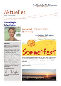 Aktuelles Oberwil-Zug, im Juni 2014 Liebe Kollegin, lieber Kollege Sommerfest[removed]bis[removed]Uhr