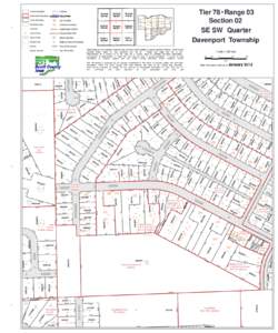 County Boundary  Tier 78 Range 03 Section 02 SE SW Quarter Davenport Township