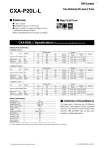 1  Non-dimming/On-board Type CXA-P20L-L ■ Features