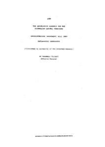 1989  THE LEGISLATIVE ASSEMBLY FOR THE AUSTRALIAN CAPITAL TERRITORY  ADMINISTRATION (AMENDMENT) BILL 1989