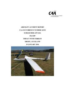 Aircraft Accident Report - CAA Occurence Number[removed]Zk-GDF, Drury, Auckland 19 Jan 2014