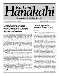 Hanakahi Ka Lono “News of People Working Together”  UNIVERSITY OF HAWAI‘I AT HILO