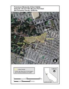 Franciscan Manzanita Critical Habitat Subunits 12A and 12B, McLaren Park East San Francisco County, California er Univ sity