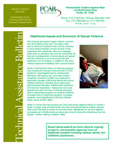 Pennsylvania Coalition Against Rape 125 North Enola Drive Enola, PA[removed]A Publication of the Training and Technical