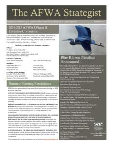 The AFWA Strategist Update for Members and Partners of the Association of Fish & Wildlife Agencies October[removed]AFWA Officers &