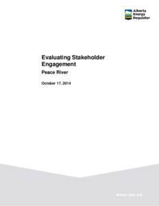 Evaluating Stakeholder Engagement