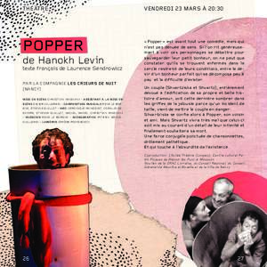 THÉÂTRE  VENDREDI 23 MARS À 20:30 POPPER