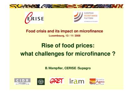 Cerise Food crisis and challenges for microfinance