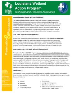 Louisiana Wetland Action Program Technical and Financial Assistance Preservation