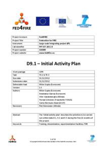 Microsoft Word - Fed4FIRE[removed]D9-1 Initial Activity Plan.doc