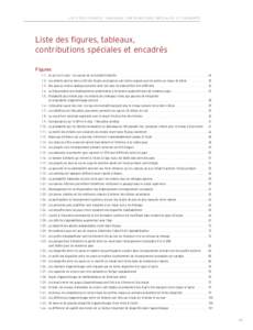 L I S T E D E S F I G U R E S , TA B L E A U X , C O N T R I B U T I O N S S P É C I A L E S E T E N C A D R É S  Liste des figures, tableaux, contributions spéciales et encadrés Figures 1.1 : Ce qui tue le plus : le