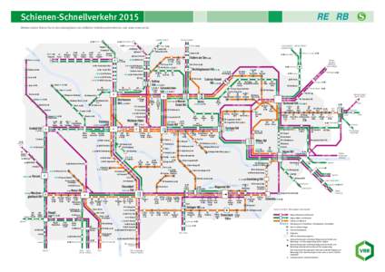 Schienen-Schnellverkehr 2015 Weitere Linien finden Sie in den Linienplänen der örtlichen Verkehrsunternehmen und unter www.vrr.de. Neuss Allerheiligen