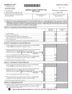 SCHEDULE  LLET  Taxable Year Ending *[removed]*