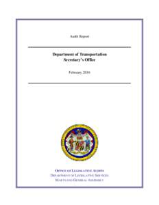 Department of Transportation - Secretary’s Office