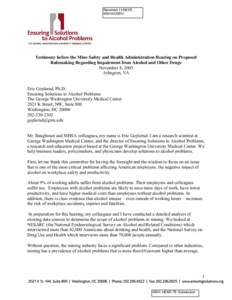Mine Safety and Health Administration (MSHA) - Comments on Federal Rulemaking[removed]Post Hearing Submission