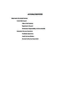 Maryland FY 2006 State Budget Volume 3 - Juvenile Services