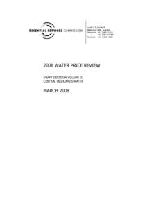 Microsoft Word - DDP CHW 2008 Water Price Review Draft Decision Volume II[removed]DOC